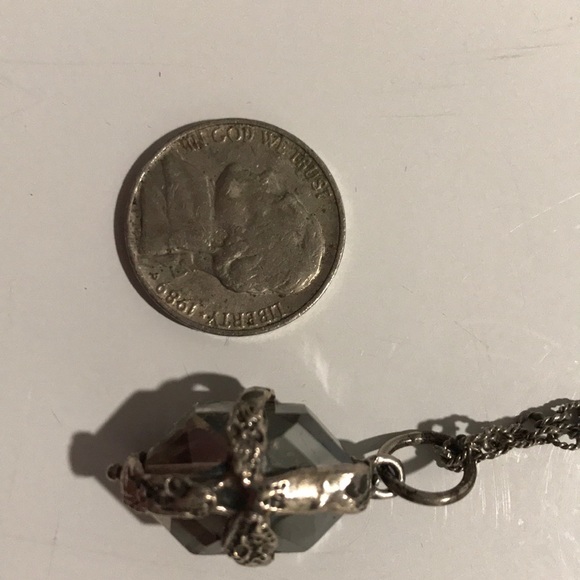 Waxing poetic crystal with cross pendant and chain - Picture 2 of 8